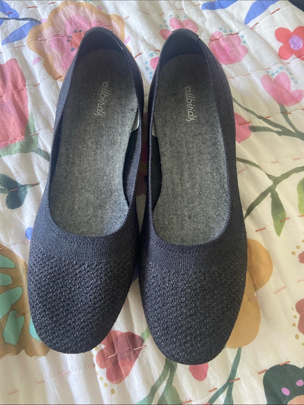 allbirds Women's Charcoal Knit Wool Ballet Flats 10.5